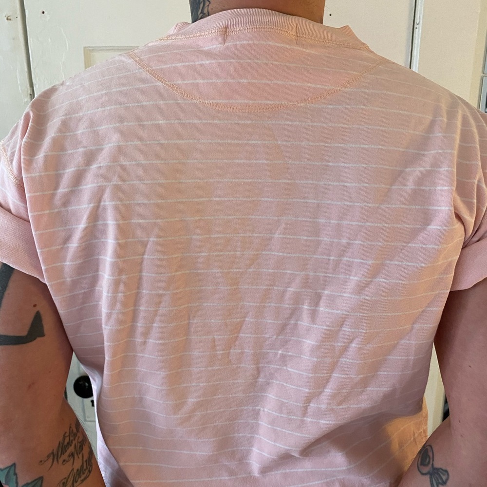 Vintage 80s lined cuff tee. UNISEX - Picture 4 of 5
